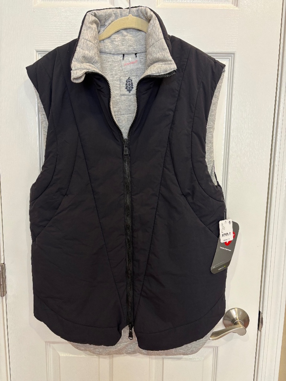 FP Movement Slalom Reversible Fleece Vest - Midnight Black XS - BNWT Free People